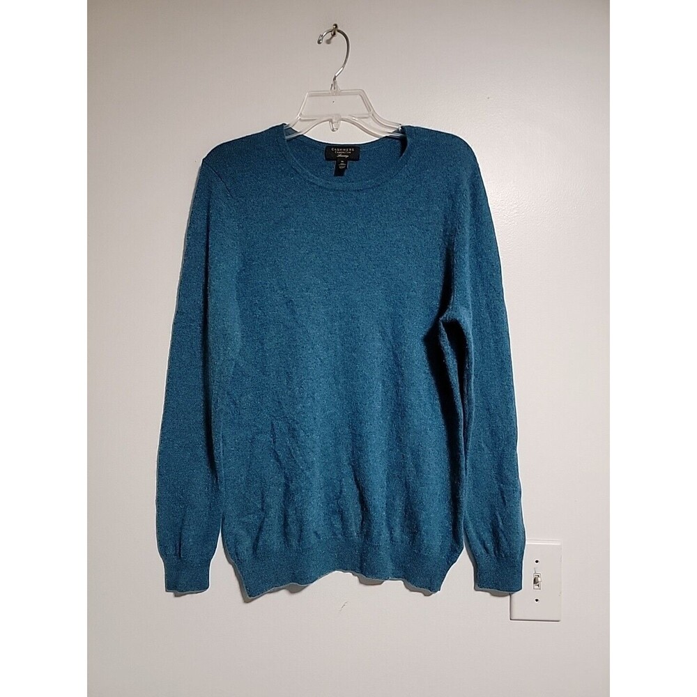 Charter Club Luxury Cashmere Mixed Blue Scoop Neck Womens Knit Size XL  Sweater